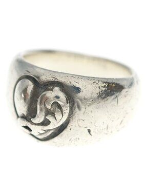 Chrome Hearts Heart in Band Silver Ring